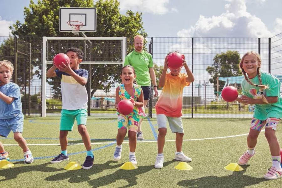 playing ball games at Skegness Holiday Park