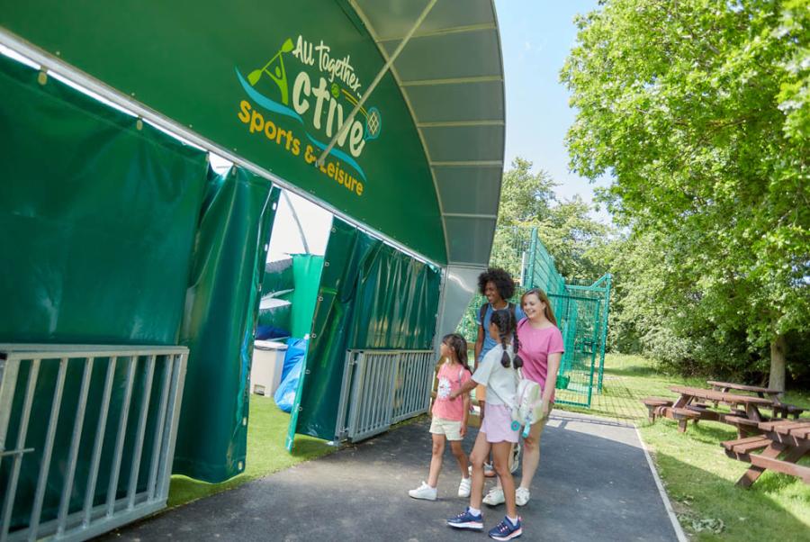 sports dome at Naze Marine Holiday Park