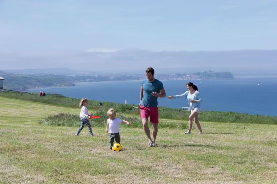 having fun on holiday on the Yorkshire coast at Blue Dolphin Caravan Park