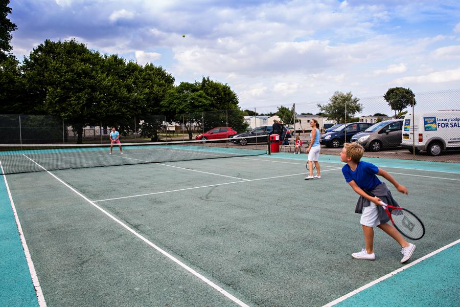 tennis courts on the holiday park