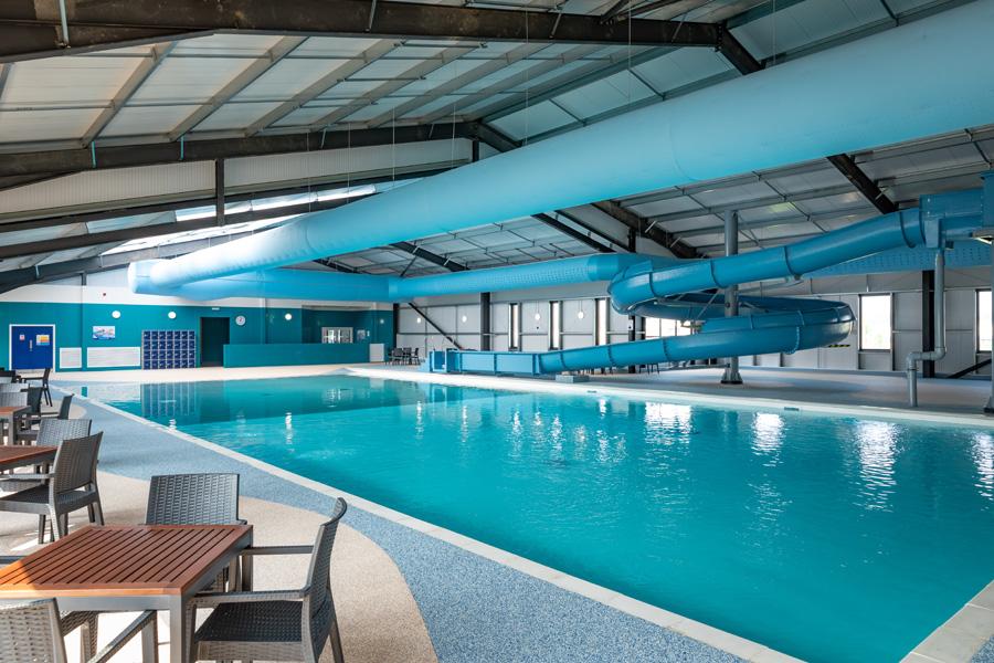 indoor swimming pool on site at Broadland Sands Holiday Park