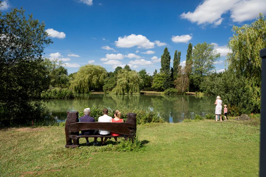 Sittting by the lakes at Carlton Meres Holiday Park