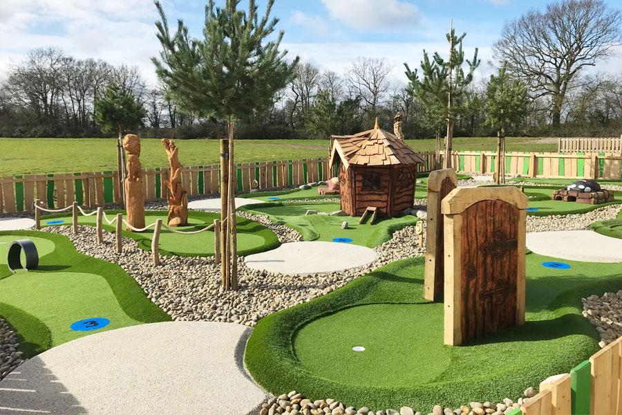 crazy golf course at Carlton Meres Holiday Park