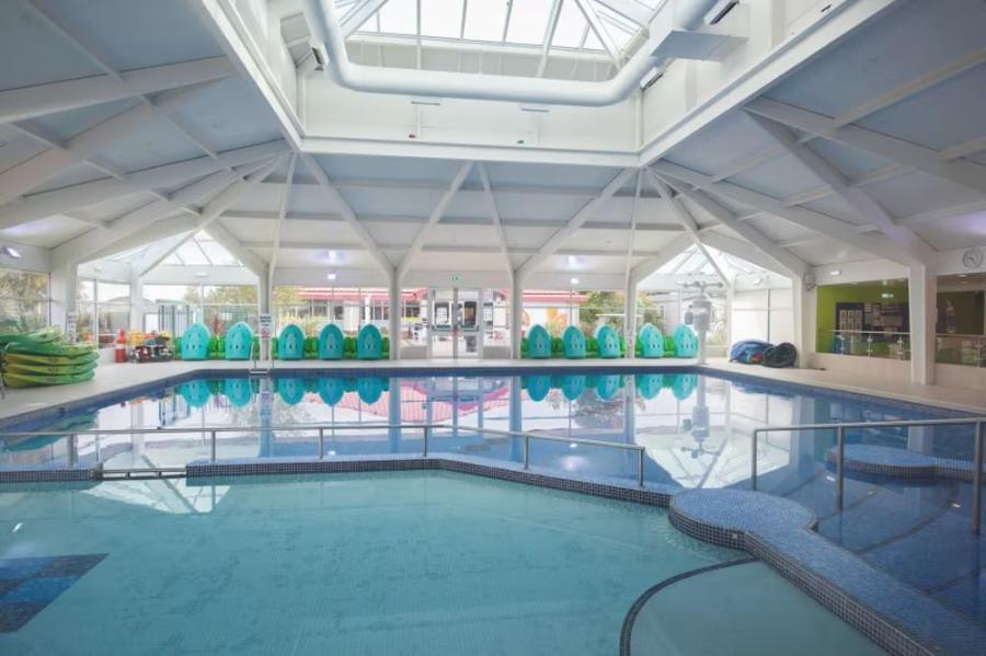 enjoy swimming in the indoor pool