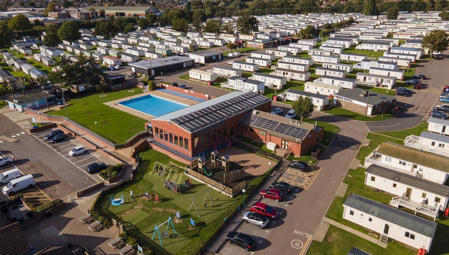 over view of Valley Farm Holiday Park