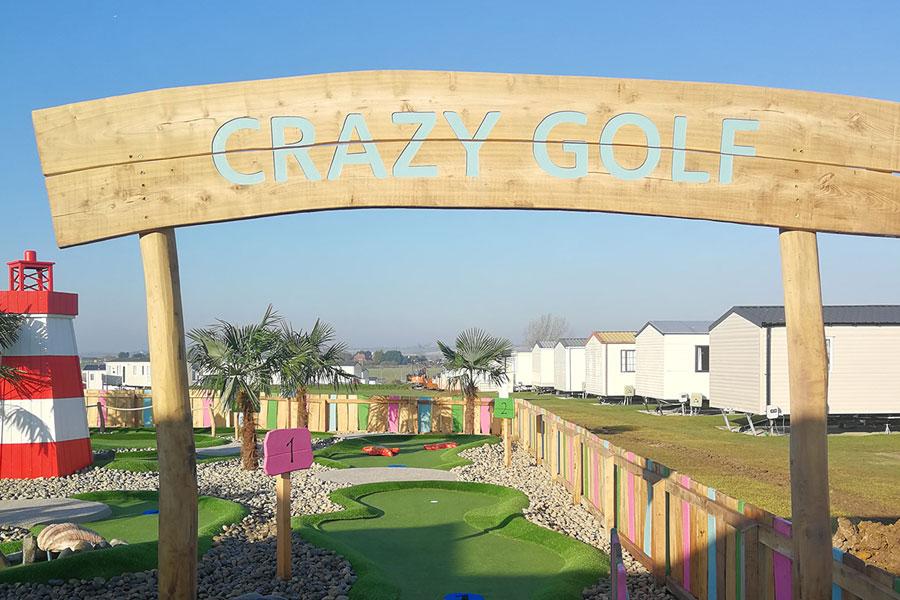 crazy golf course at Harts Holiday Park