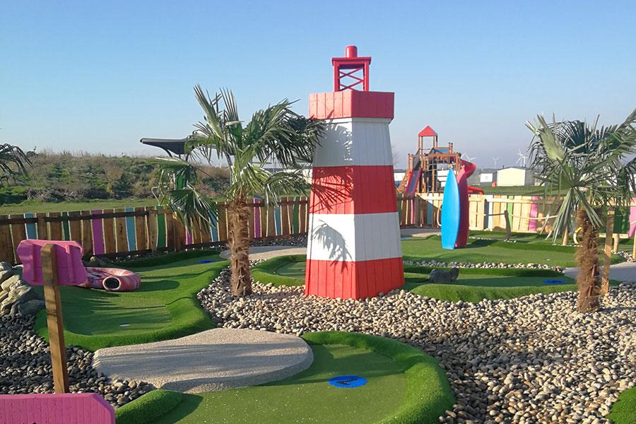 crazy golf course at Harts Holiday Park