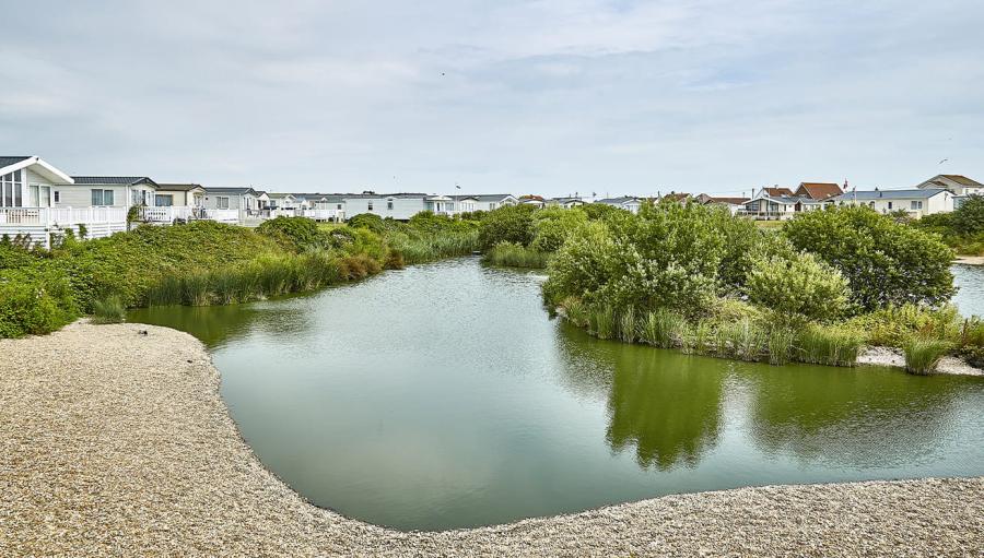 fishing lake at Romney Sands Holiday Park