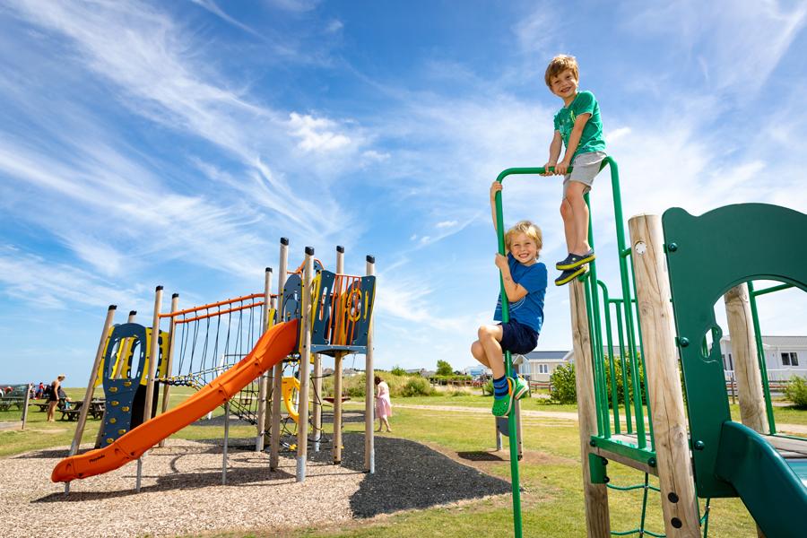 kids in the playground on holiday