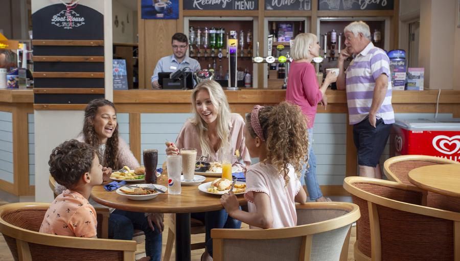 eating out at the restaurant on holiday in Wales 