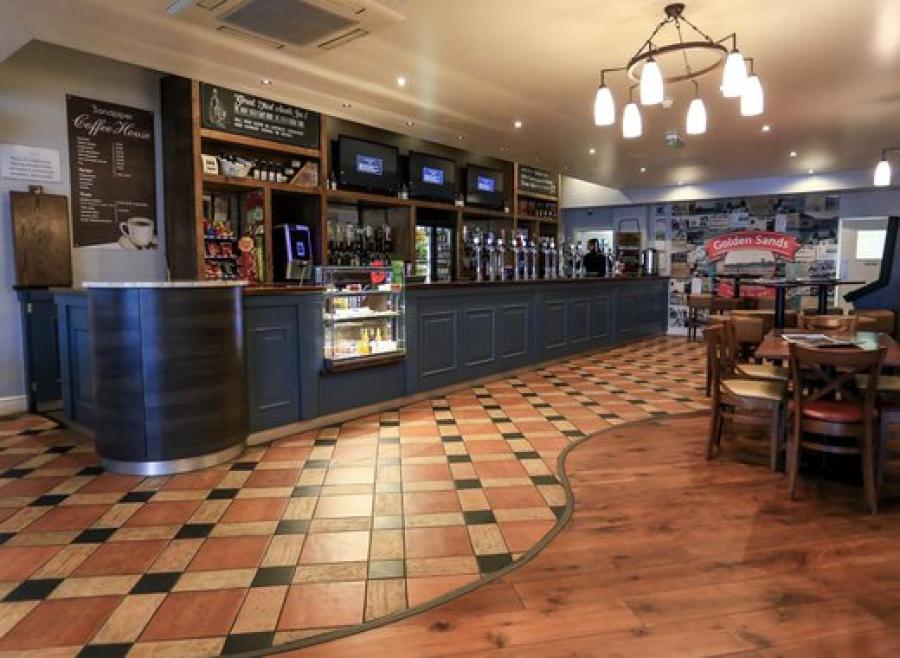 the bar at Golden Sands Holiday Park