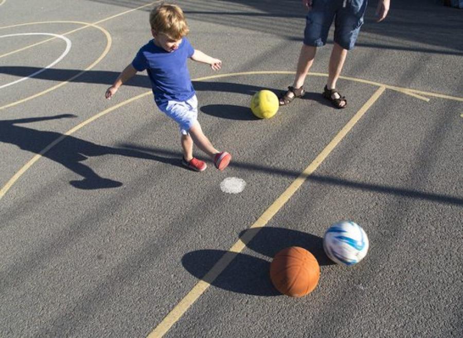 the sports court at Golden Sands Holiday Park