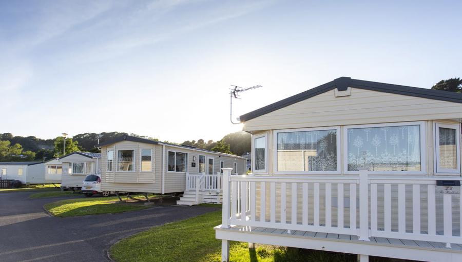 static caravans in Wales by the beach at Pendine Sands Holiday Park