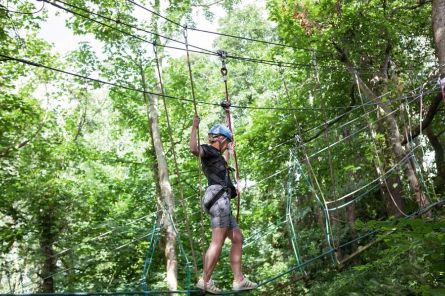 aerial adventure course at Quay West Holiday Park