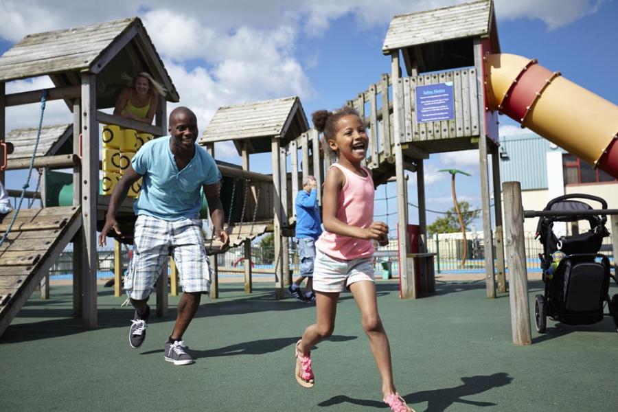 adventure playground at Treco Bay Holiday Park