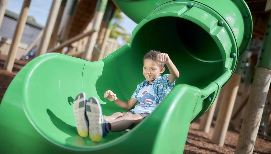 the kids adventure playground at Vauxhall Holiday Park