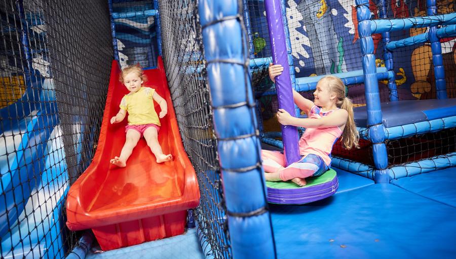 the kids indoor play area at Vauxhall Holiday Park