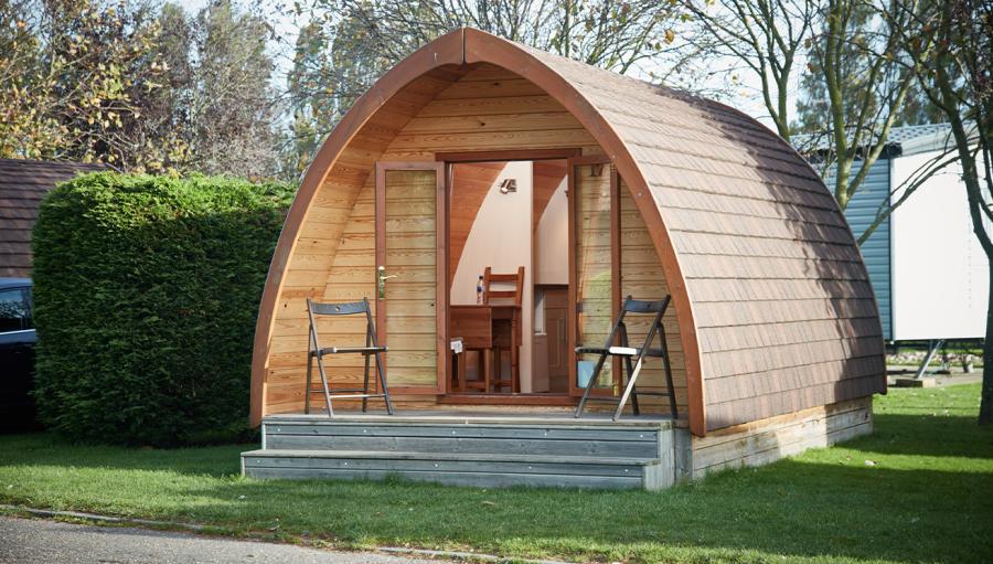 glamping pods at Vauxhall Holiday Park