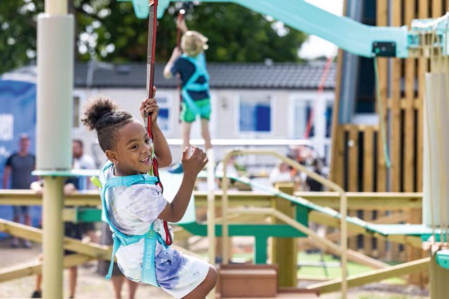 enjoying the outside at Haggerston Castle Holiday Park