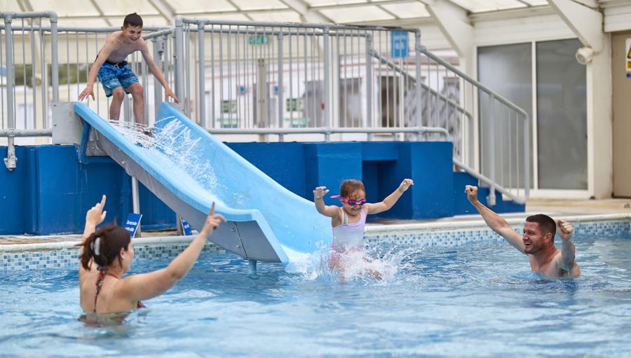 the waterslides at Heacham Beach Holiday Park