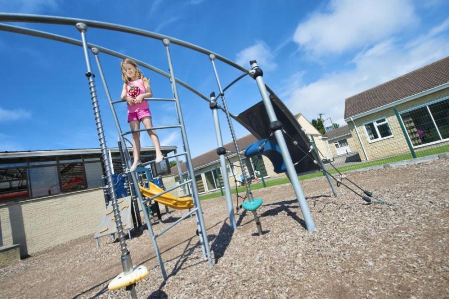 the adventure playground at Sandy Glade Holiday Park