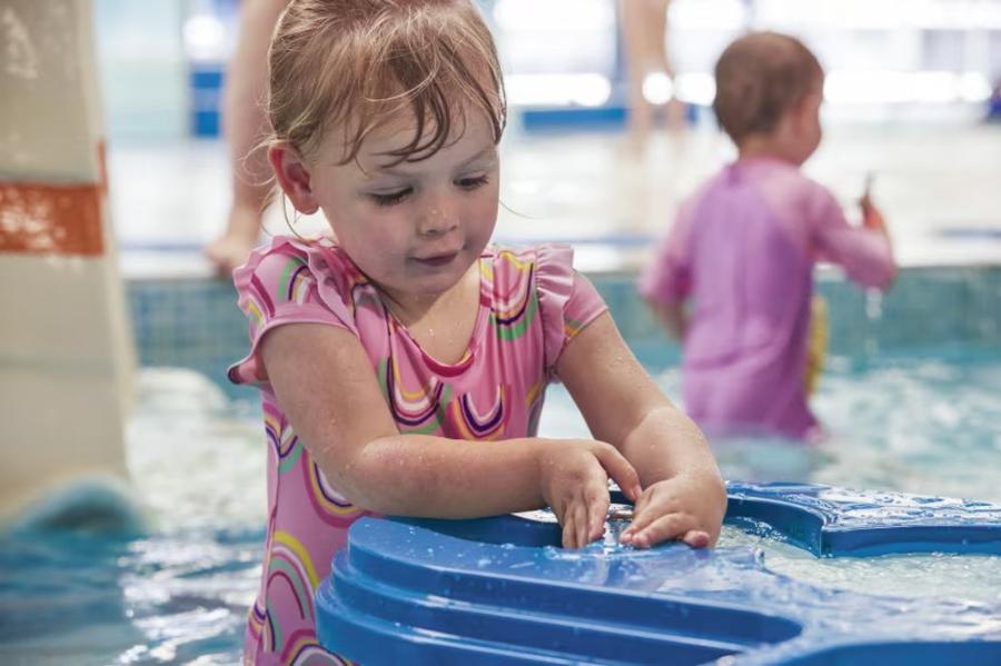 toddlers enjoying the swimming pool at Wild Duck Holiday Park