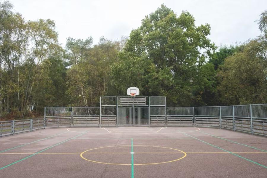 the outdoor sports area at Wild Duck Holiday Park