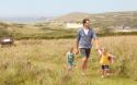 in the fields behind Crantock Beach Holiday Park