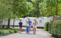 walking around Vauxhall Holiday Park by the static caravans and lodges