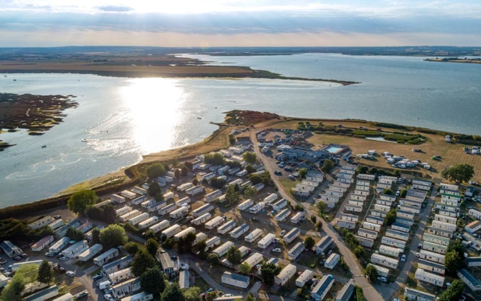 Holiday Park and surrounding countryside in Essex taken from the air