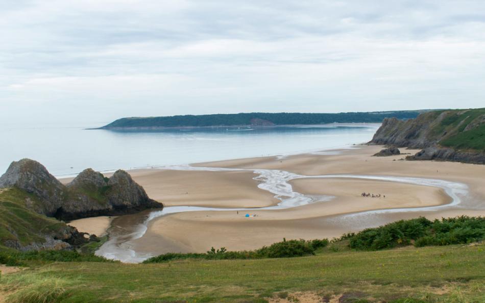 Three Cliffs Bay Beach near John Fowlers Llanrhidian Holiday Park